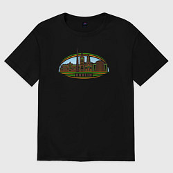 Женская футболка оверсайз Город Дублин