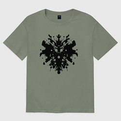 Женская футболка оверсайз Тест Роршаха - психоделическая абстракция