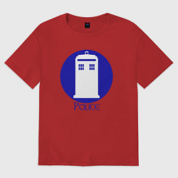 Женская футболка оверсайз Tardis police