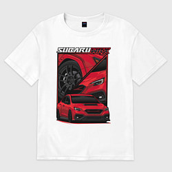 Женская футболка оверсайз Автомобиль Subaru WRX