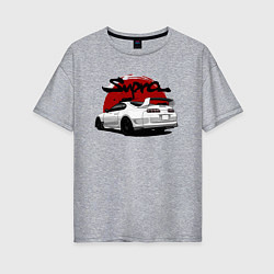 Женская футболка оверсайз Автомобиль Toyota Supra