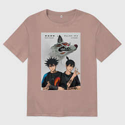 Женская футболка оверсайз Магическая битва Мэгуми Фусигуро Аки Хаякава