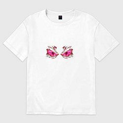 Женская футболка оверсайз Розовые глаза