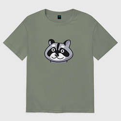 Женская футболка оверсайз Енот обормот