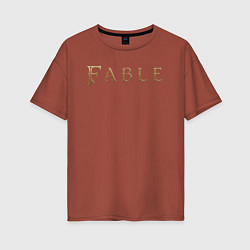 Женская футболка оверсайз Fable logo