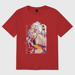 Женская футболка оверсайз Клинок рассекающий демонов Даки 6 высшая луна