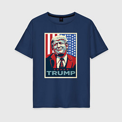 Женская футболка оверсайз Трамп Дональд