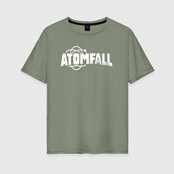 Женская футболка оверсайз Atomfall logo