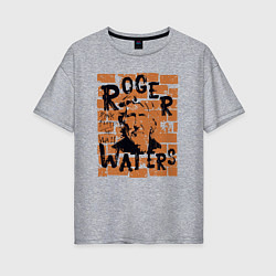 Футболка оверсайз женская Rodger Waters Pink Floyd рок, цвет: меланж