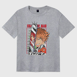 Женская футболка оверсайз Человек-бензопила Денджи Макима Почита