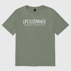 Футболка оверсайз женская Life is strange double exposure logotypе, цвет: авокадо