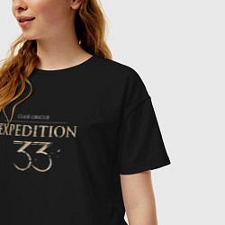 Футболка оверсайз женская Clair Obsur expedition 33 logo, цвет: черный — фото 2