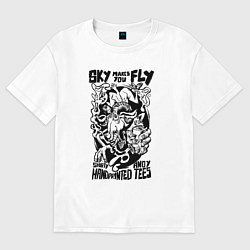 Женская футболка оверсайз Небо зовёт летать