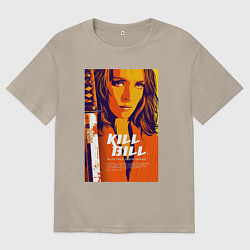 Женская футболка оверсайз Kill bill - Uma Thurman