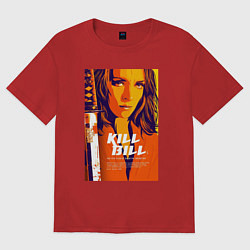Футболка оверсайз женская Kill bill - Uma Thurman, цвет: красный
