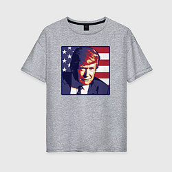 Женская футболка оверсайз Президент Дональд Трамп