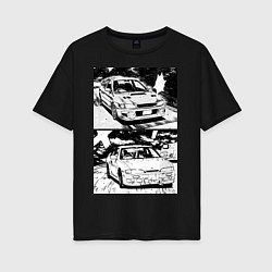 Женская футболка оверсайз Nissan silvia subaru forester