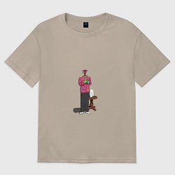 Футболка оверсайз женская Межпространственный колдун Маджента, цвет: миндальный