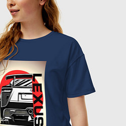 Футболка оверсайз женская Lexus автомобиль jdm, цвет: тёмно-синий — фото 2