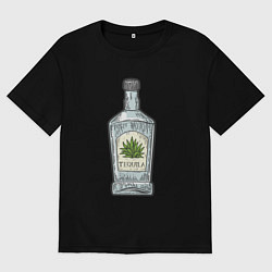 Женская футболка оверсайз Бутылка текилы