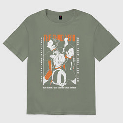 Женская футболка оверсайз Haikyuu!! Хаику Волейбол третьегодки Асахи Азумане