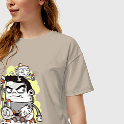 Футболка оверсайз женская Короли граффити, цвет: миндальный — фото 2