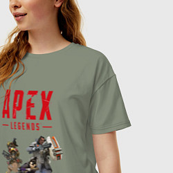 Футболка оверсайз женская Легенды Апекса, цвет: авокадо — фото 2