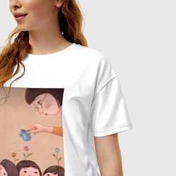 Футболка оверсайз женская Воспитатель, цвет: белый — фото 2