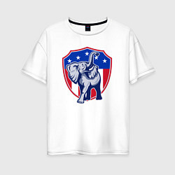 Женская футболка оверсайз Elephant USA