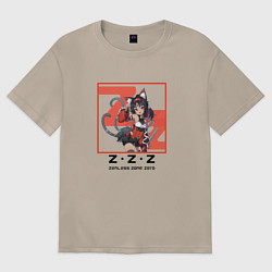 Женская футболка оверсайз Нэкомата - Zenless Zone Zero