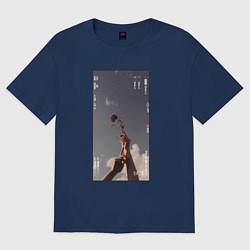 Женская футболка оверсайз Фото розы