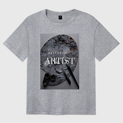 Женская футболка оверсайз Художник палитра aesthetic