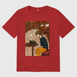 Женская футболка оверсайз Писатель