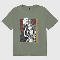 Женская футболка оверсайз Токийские мстители Кен Рюгуджи Мандзиро Сано