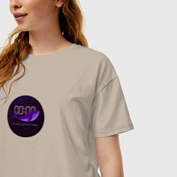 Футболка оверсайз женская Кит БТС, цвет: миндальный — фото 2