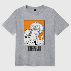 Женская футболка оверсайз Человек-бензопила Denji Почита