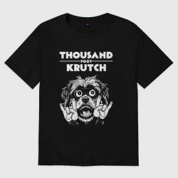 Женская футболка оверсайз Thousand Foot Krutch rock dog