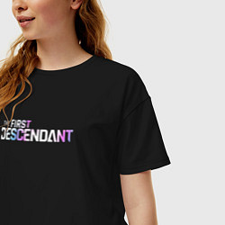 Футболка оверсайз женская The First Descendant - Logo, цвет: черный — фото 2