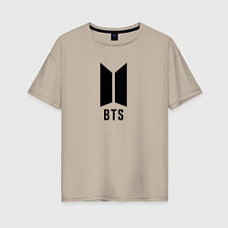 Женская футболка оверсайз BTS знак
