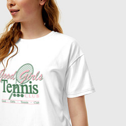 Футболка оверсайз женская Good girls tennis club, цвет: белый — фото 2