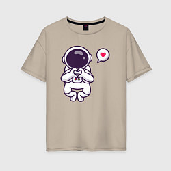 Женская футболка оверсайз Astronaut love
