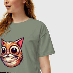 Футболка оверсайз женская Зачем я здесь, цвет: авокадо — фото 2