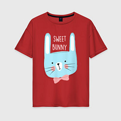 Женская футболка оверсайз Sweet bunny