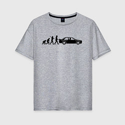 Женская футболка оверсайз БМВ эволюция