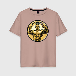 Женская футболка оверсайз Fitness power