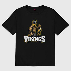 Женская футболка оверсайз Vikings team