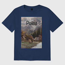 Женская футболка оверсайз Polina деревушка