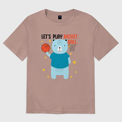 Женская футболка оверсайз Давай сыграем в баскет