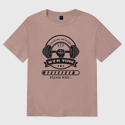 Женская футболка оверсайз Зож время загружать свои мышцы