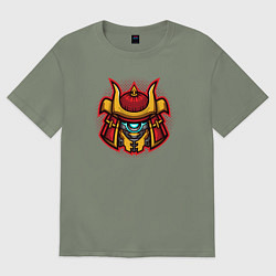 Футболка оверсайз женская Samurai warrior, цвет: авокадо